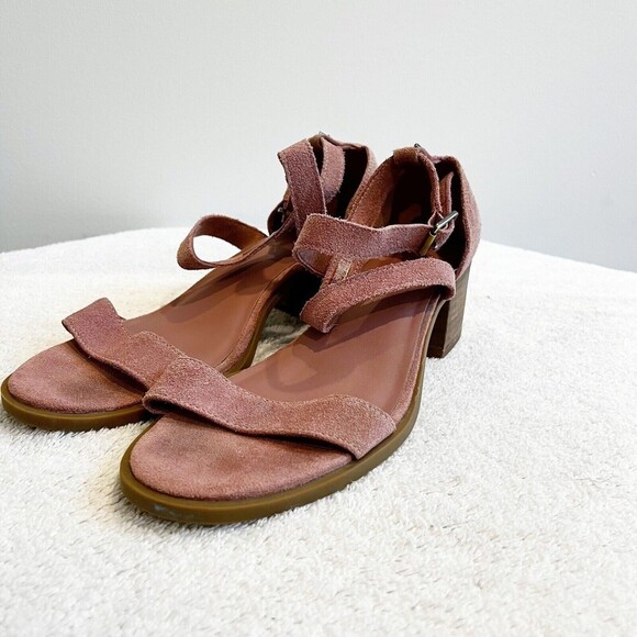 Koolaburra by UGG Pink Suede Heeled Sandal Women's 9 Eliani Strappy Ankle Strap - Picture 2 of 15